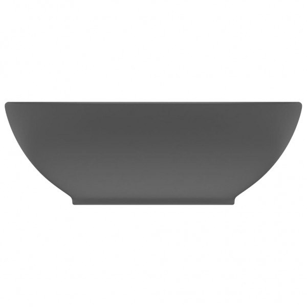 Lavabo de lujo ovalado cerámica gris oscuro mate 40x33 cm M 3