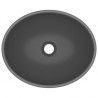 Lavabo de lujo ovalado cerámica gris oscuro mate 40x33 cm 4