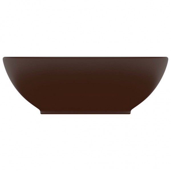 Lavabo de lujo ovalado cerámica marrón oscuro mate 40x33 cm M 3