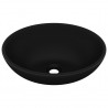 Lavabo de lujo ovalado cerámica negro mate 40x33 cm 2