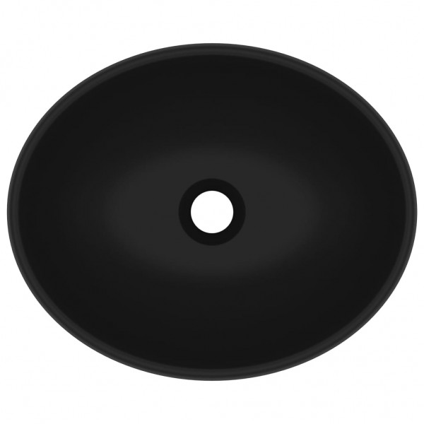 Lavabo de lujo ovalado cerámica negro mate 40x33 cm M 4