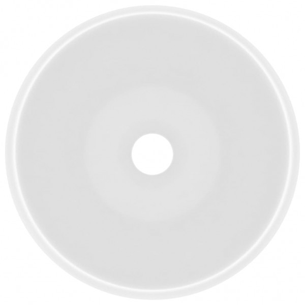 Lavabo de lujo redondo cerámica blanco mate 40x15 cm M 3