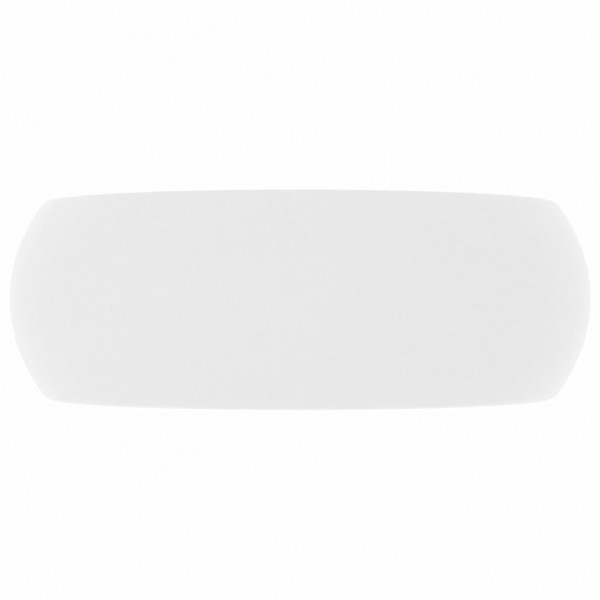 Lavatório luxuoso redondo 40x15 cm cerâmica branco mate M 4