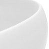 Lavabo de lujo redondo cerámica blanco mate 40x15 cm 5