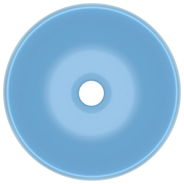 Lavatório luxuoso redondo 40x15 cm cerâmica azul-claro mate M 3