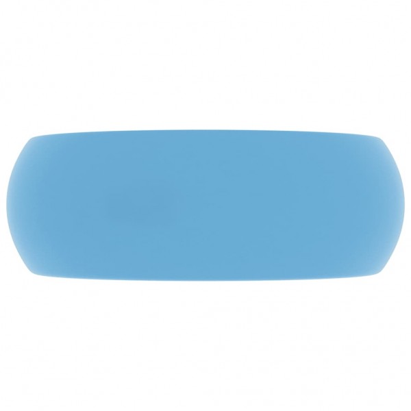 Lavabo de lujo redondo cerámica azul claro mate 40x15 cm M 4