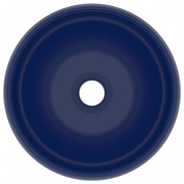 Lavabo de lujo redondo cerámica azul oscuro mate 40x15 cm M 3