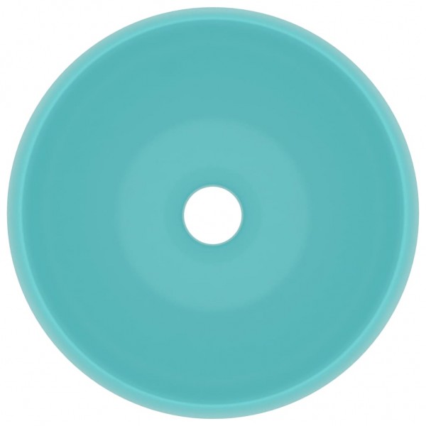 Lavabo de luxo redondo cerâmica verde claro mate 40x15 cm M 3