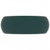 Lavabo de lujo redondo cerámica verde oscuro mate 40x15 cm 4