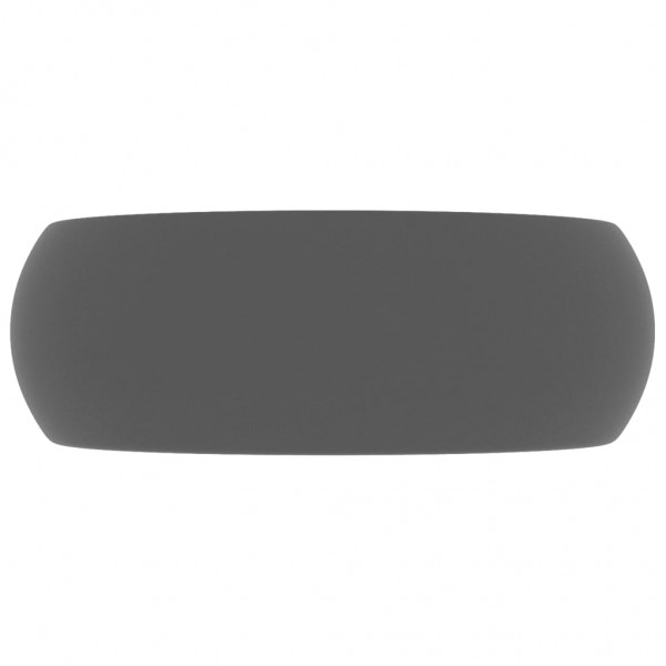Lavabo de lujo redondo cerámica gris oscuro mate 40x15 cm M 4