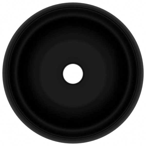 Lavatório luxuoso redondo 40x15 cm cerâmica preto mate M 3