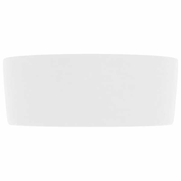 Lavatório luxuoso redondo 40x15 cm cerâmica branco mate M 4