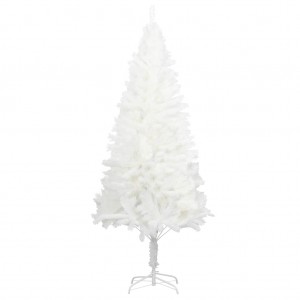 Árvore de Natal artificial agulhas realistas 210 cm branco H