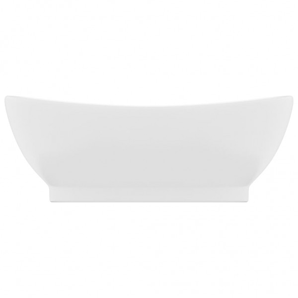 Lavatório luxuoso oval 58.5x39 cm cerâmica branco mate M 3