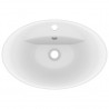 Lavabo lujoso con rebosadero  cerámica blanco mate 58.5x39 cm 4