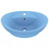 Lavabo lujoso con rebosadero cerámica azul claro 58.5x39 cm 2