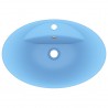 Lavabo lujoso con rebosadero cerámica azul claro 58.5x39 cm 4