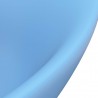 Lavatório luxuoso oval 58.5x39 cm cerâmica azul-claro mate 5
