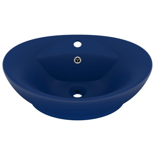 Lavatório luxuoso oval 58.5x39 cm cerâmica azul-escuro mate M 2
