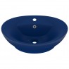 Lavatório luxuoso oval 58.5x39 cm cerâmica azul-escuro mate 2