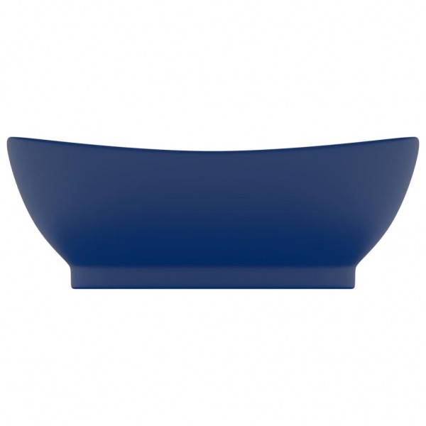 Lavatório luxuoso oval 58.5x39 cm cerâmica azul-escuro mate M 3