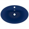 Lavabo lujoso con rebosadero cerámica azul oscuro 58.5x39cm 4