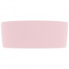 Lavabo de lujo redondo cerámica rosa mate 40x15 cm 4