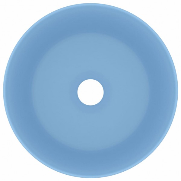 Lavabo de lujo redondo cerámica azul claro mate 40x15 cm M 3