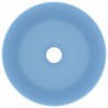Lavabo de lujo redondo cerámica azul claro mate 40x15 cm 3