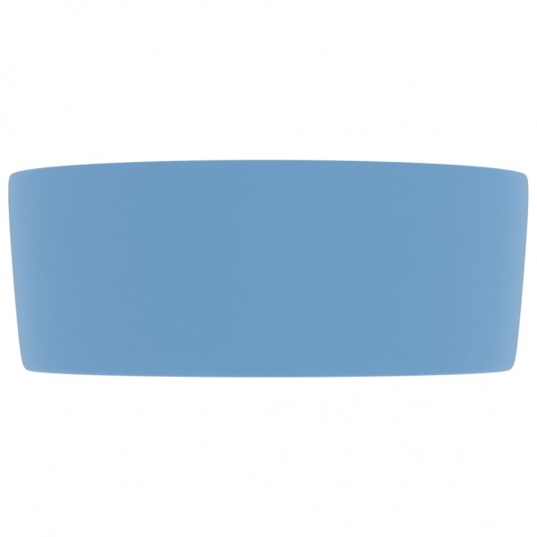 Lavatório luxuoso redondo 40x15 cm cerâmica azul-claro mate M 4