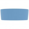 Lavatório luxuoso redondo 40x15 cm cerâmica azul-claro mate 4