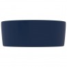 Lavabo de lujo redondo cerámica azul oscuro mate 40x15 cm 4