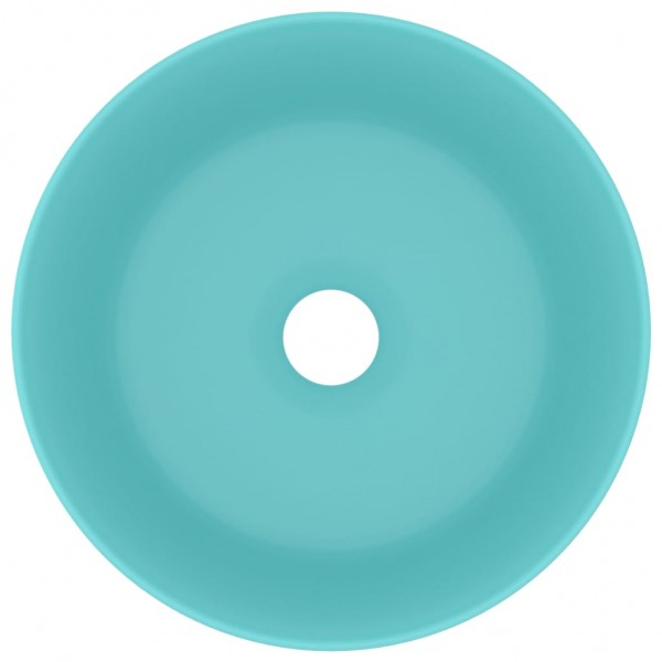 Lavatório luxuoso redondo 40x15 cm cerâmica verde-claro mate M 3