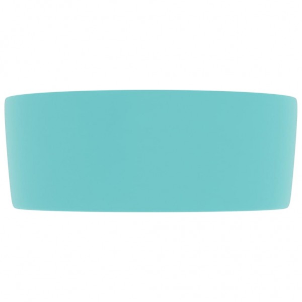 Lavatório luxuoso redondo 40x15 cm cerâmica verde-claro mate M 4