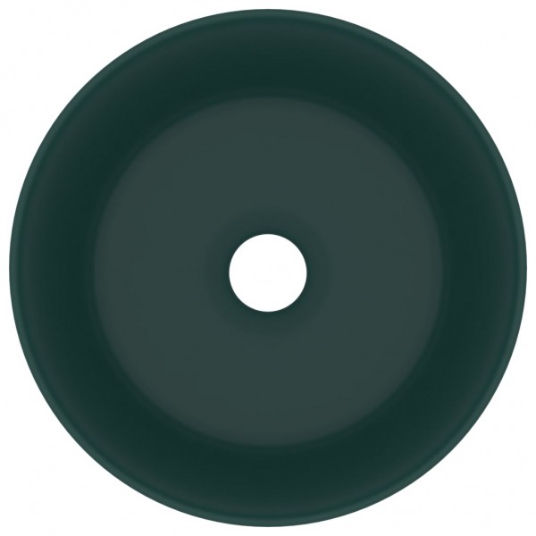 Lavabo de lujo redondo cerámica verde oscuro mate 40x15 cm M 3