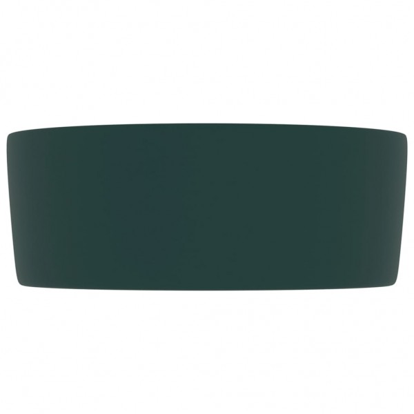 Lavabo de lujo redondo cerámica verde oscuro mate 40x15 cm M 4
