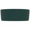 Lavabo de lujo redondo cerámica verde oscuro mate 40x15 cm 4