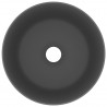 Lavabo de lujo redondo cerámica gris oscuro mate 40x15 cm 3