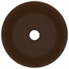 Lavabo de lujo redondo cerámica marrón oscuro mate 40x15 cm 3
