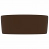 Lavabo de luxo redondo cerâmica marrom escuro mate 40x15 cm 4