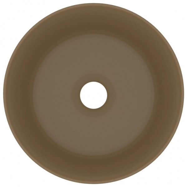 Lavabo de luxo redondo cerâmico creme mate 40x15 cm M 3