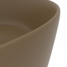 Lavabo de lujo redondo cerámica crema mate 40x15 cm 5