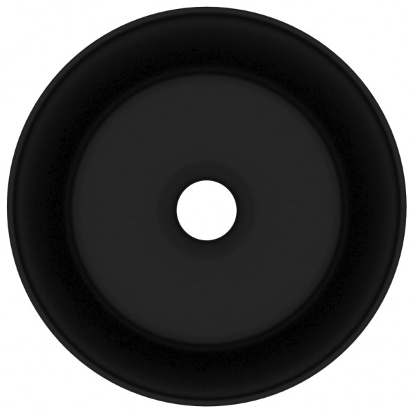 Lavabo de lujo redondo cerámica negro mate 40x15 cm M 3