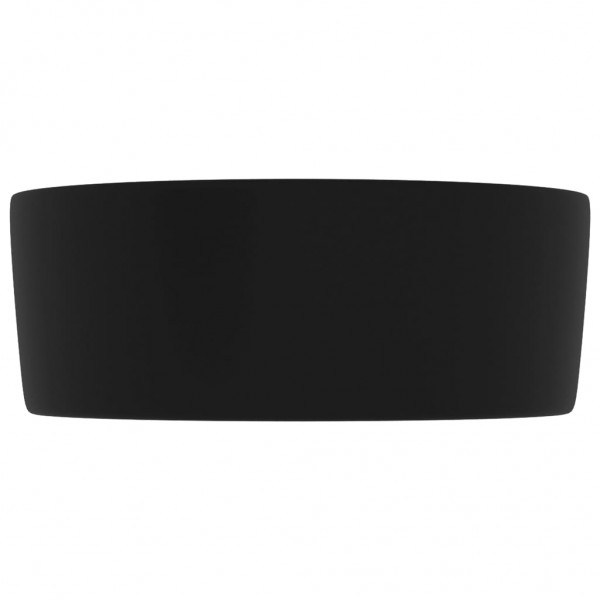 Lavatório luxuoso redondo 40x15 cm cerâmica preto mate M 4