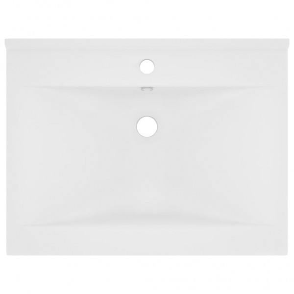 Lavabo de lujo con grifo cerámica 60x46 cm blanco mate M 3