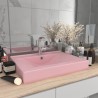 Lavabo de lujo con grifo cerámica 60x46 cm rosa mate 1