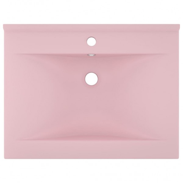 Lavabo de lujo con grifo cerámica 60x46 cm rosa mate M 3