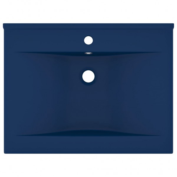 Lavabo de lujo con grifo cerámica azul oscuro 60x46 cm M 3
