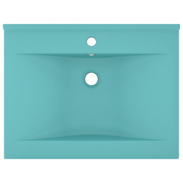 Lavabo de lujo con grifo cerámica 60x46 cm verde claro M 3