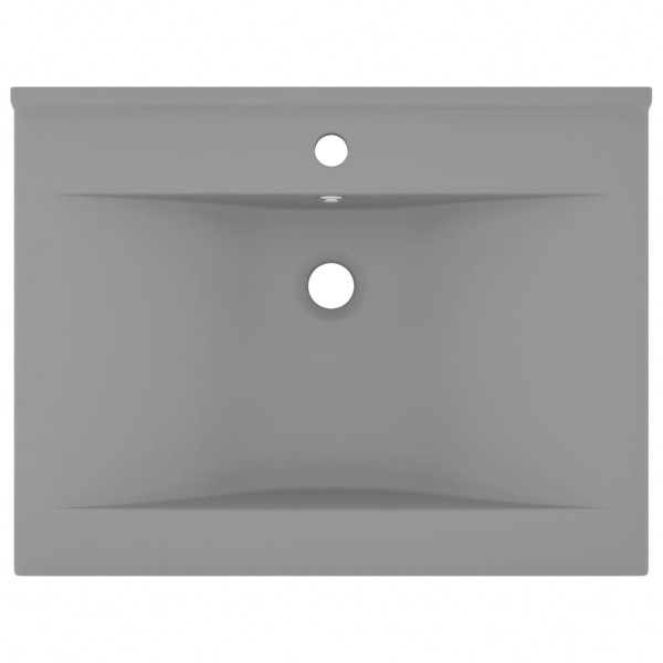 Lavabo de lujo con grifo cerámica 60x46 cm gris claro M 2